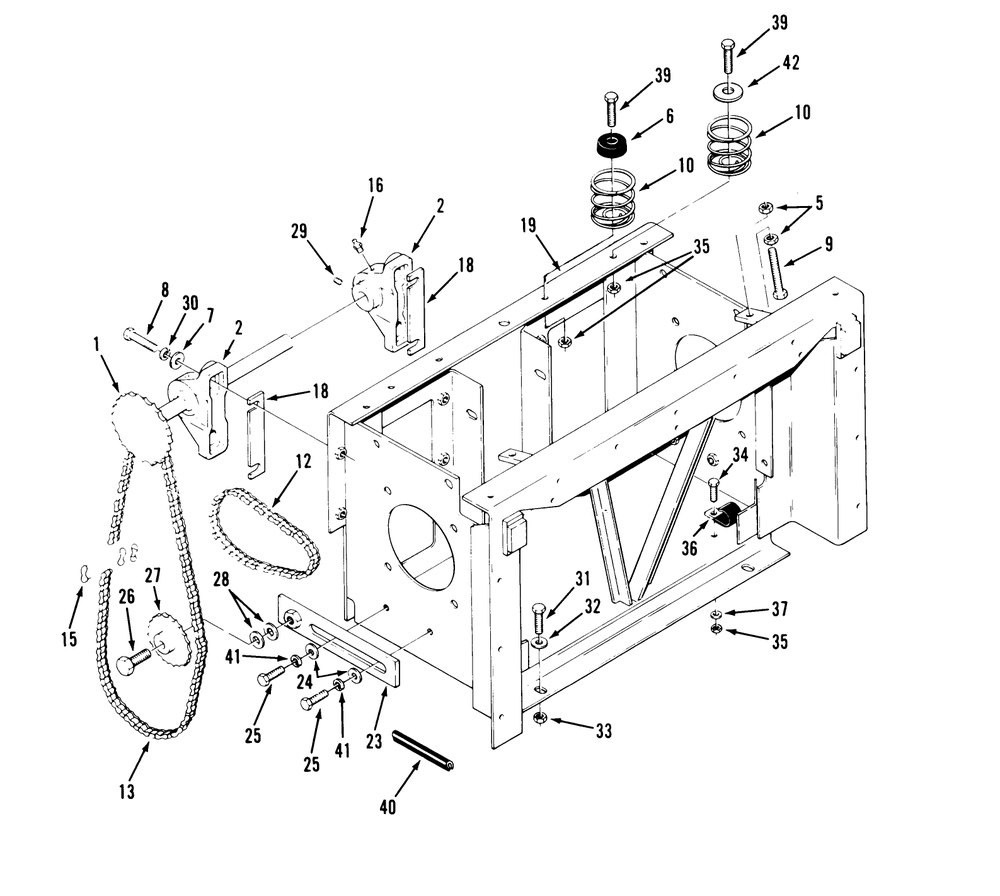 Transmission Drive Frame Diagram and Parts List for 74140 39000001 - 39999999 Toro Lawn Tractor