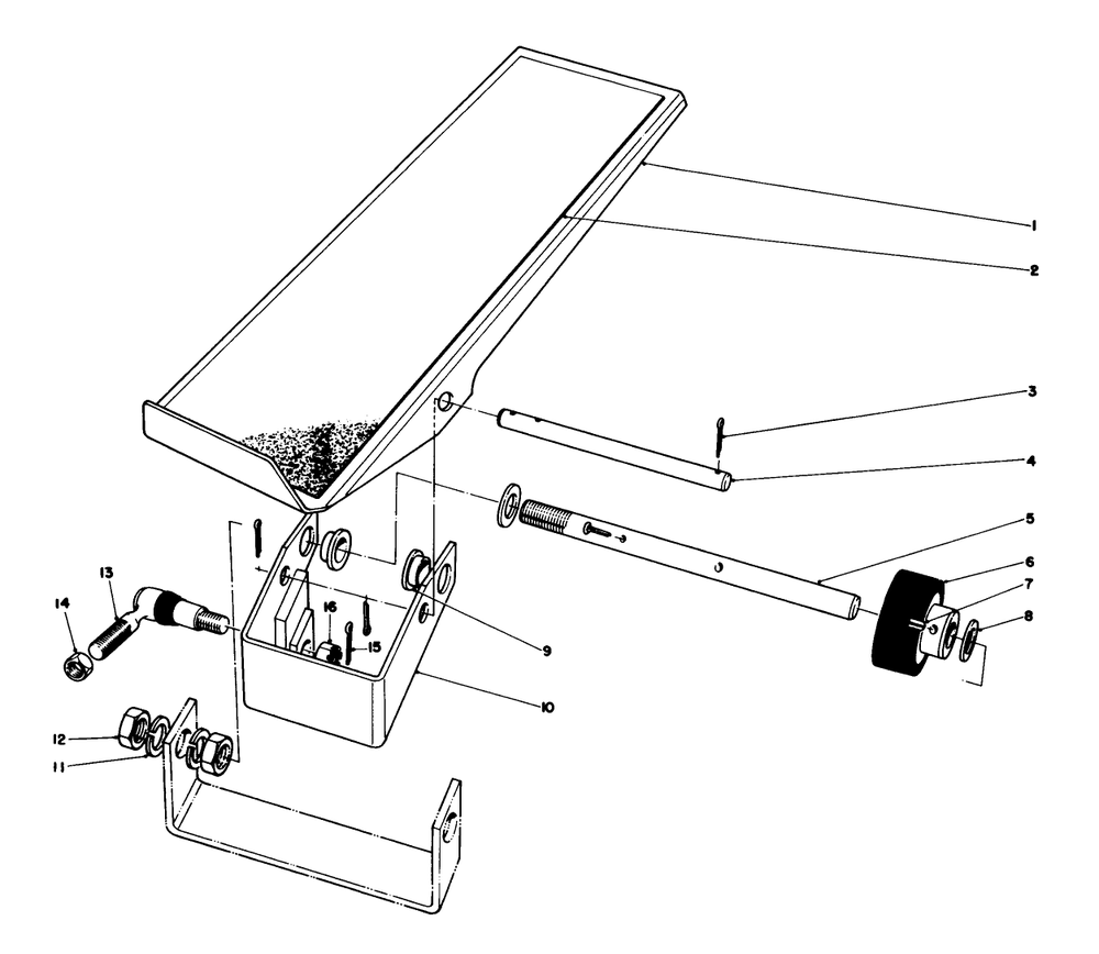 Traction Pedal Assembly Diagram and Parts List for 30775 600001 - 699999 Toro Lawn Tractor