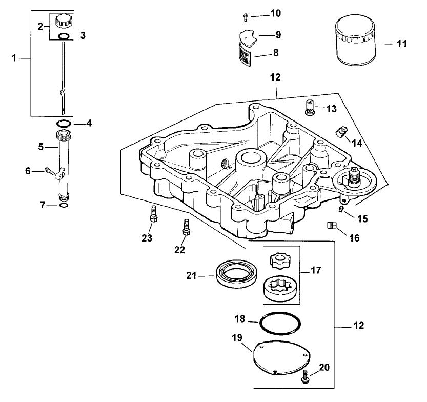 Oil Pan/Lubrication-Engine Kohler Model No. Cv131 Spec 21524 Diagram and Parts List for 30159 795101 - 799999 Toro Lawn Tractor Accessories
