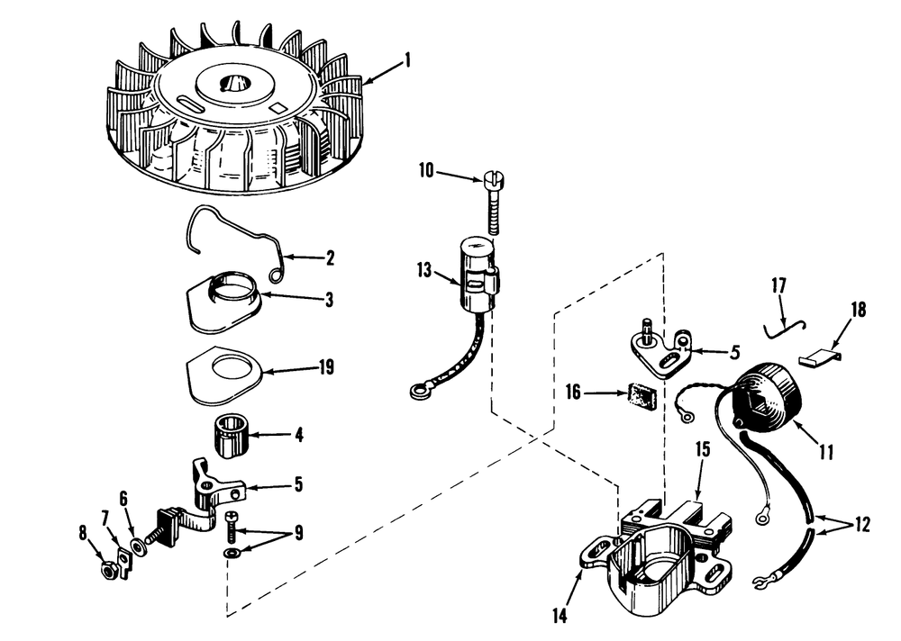 Magneto Model No. 610690a Diagram and Parts List for 58010 2000001 - 2999999 Toro Tiller