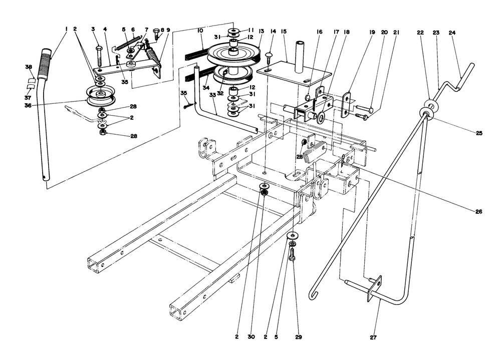 36" Snowthrower Attachment Model No. 59136 (Continued) Diagram and Parts List for 57360 0000001 - 0999999 Toro Lawn Tractor