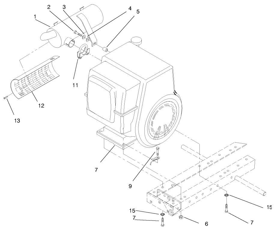 Engine Assembly Diagram and Parts List for 73363 7900001 - 7999999 Toro Lawn Tractor