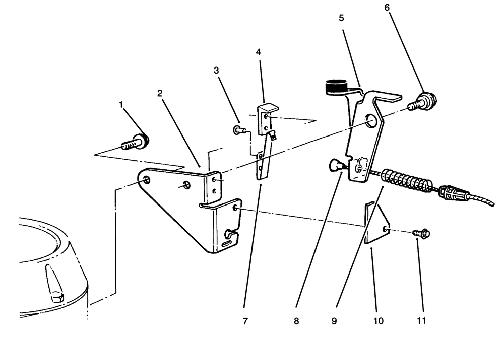 Brake Assembly Diagram and Parts List for 22040 4900001 - 4999999 Toro Lawn Mower