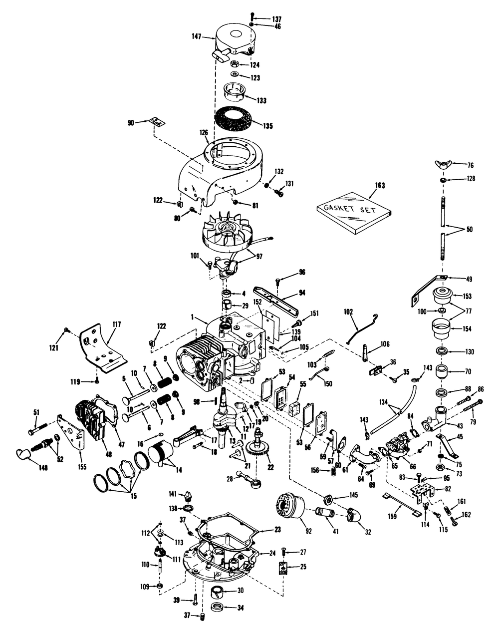 Engine Nos. V40-50008e&f And V40-50037e&f (Continued) Diagram and Parts List for 23100 7000001 - 7999999 Toro Lawn Mower