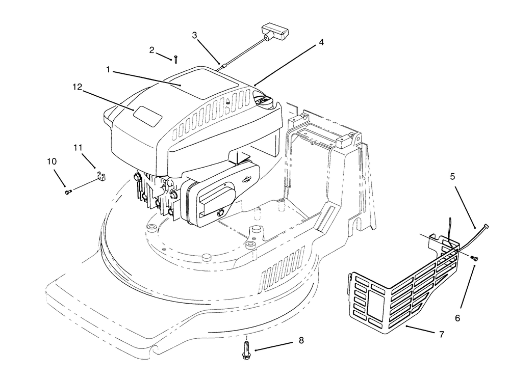 Engine Assembly Diagram and Parts List for 21010BC 5900001 - 5999999 Toro Lawn Mower