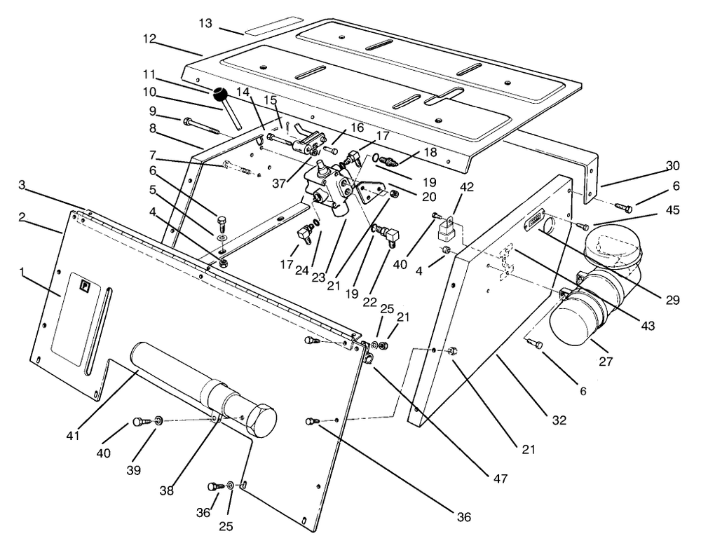 Seat Support Assembly Diagram and Parts List for 30612 790001 - 799999 Toro Lawn Tractor