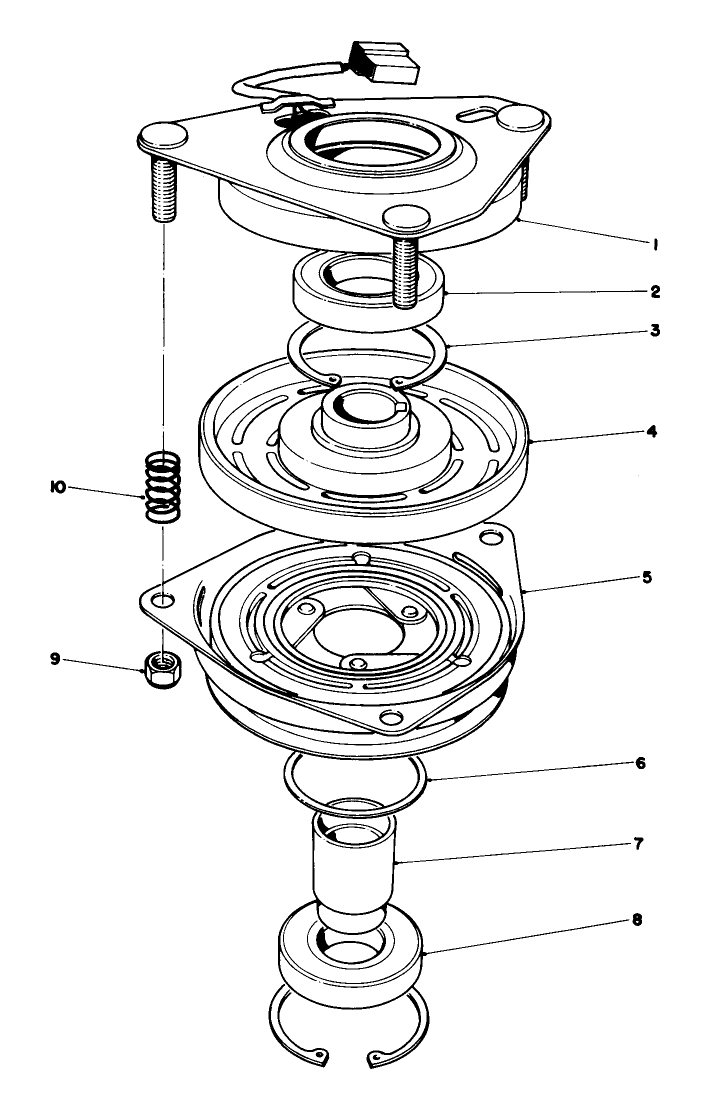 Clutch Assembly N0. 54-0220 Diagram and Parts List for 30754 7000001 - 7999999 Toro Lawn Tractor