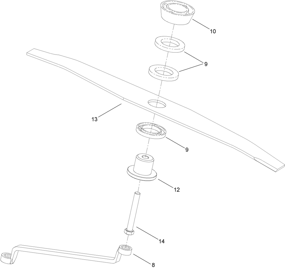 Cutting Assembly Diagram and Parts List for 2611 313000001 - 313999999 Toro Lawn Tractor Accessories