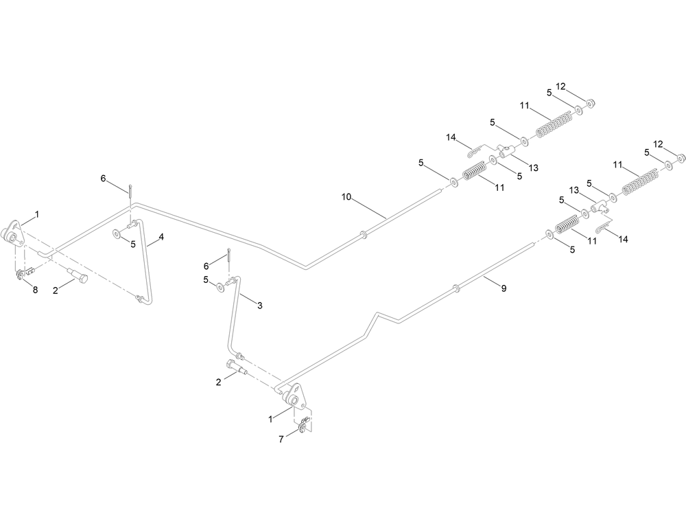 Parking Brake Assembly Diagram and Parts List for 76550TA 417330000 - 999999999 Toro Lawn Tractor