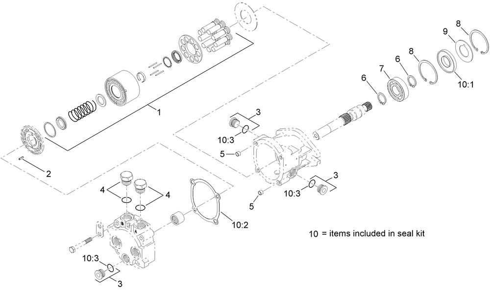 Hydraulic Piston Motor Assembly No. Au239920a2 Diagram and Parts List for 25403 408000000 - 999999999 Toro Lawn Tractor Accessories