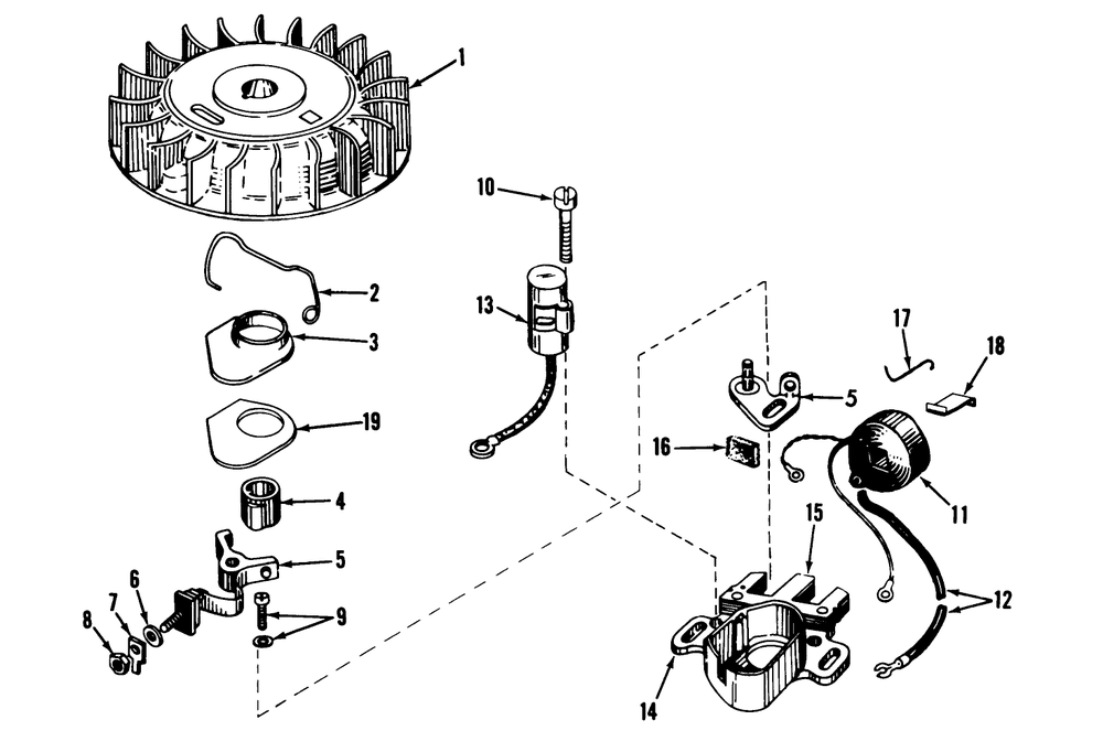 Magneto (Recoil) 610689a Diagram and Parts List for 57003 3000001 - 3999999 Toro Lawn Tractor