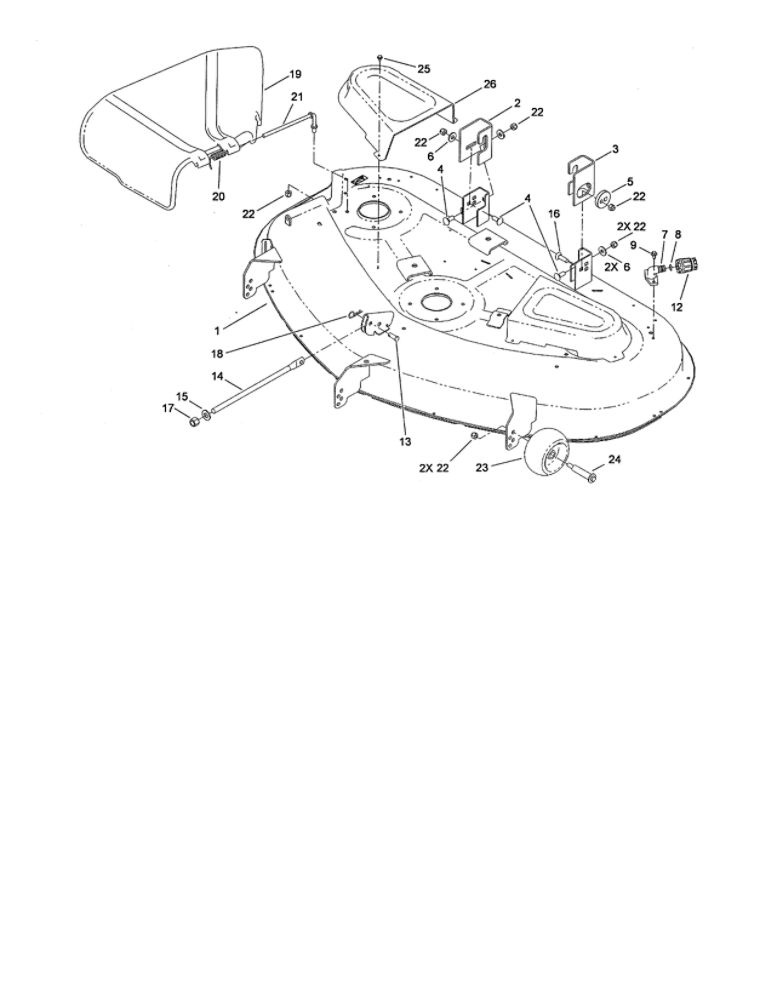 50 Inch Deck/Side Discharge Diagram and Parts List for 74373 290004013 AND UP Toro Lawn Mower