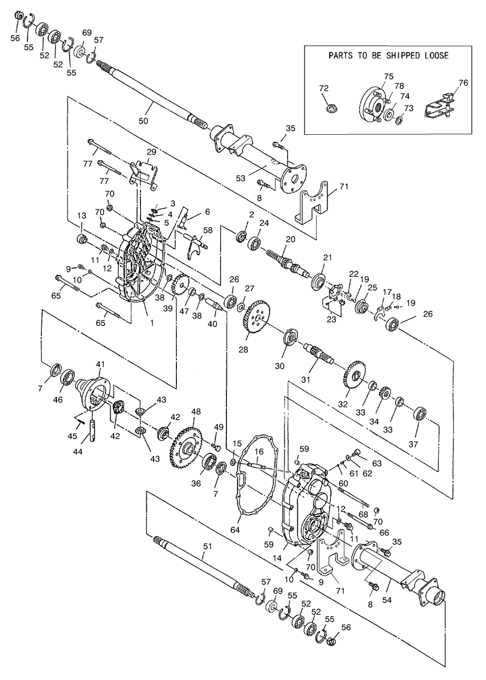 Transaxle Assembly No. 104-6898 Diagram and Parts List for 12004 220000001 - 220999999 Toro Lawn Tractor