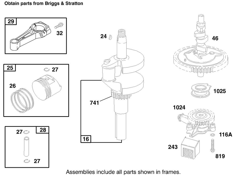 Engine Briggs & Stratton Model 303776-1188-A1 Diagram and Parts List for 30182 890001 - 899999 Toro Lawn Tractor Accessories