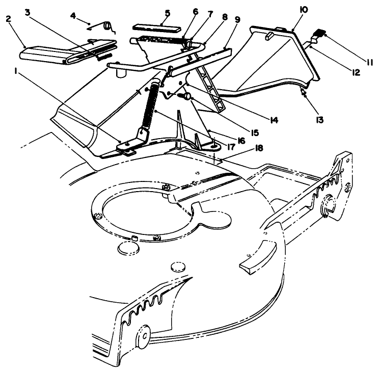 Recycler Bagging Kit Model No. 59174 Diagram and Parts List for 20320 2000001 - 2999999 Toro Lawn Mower