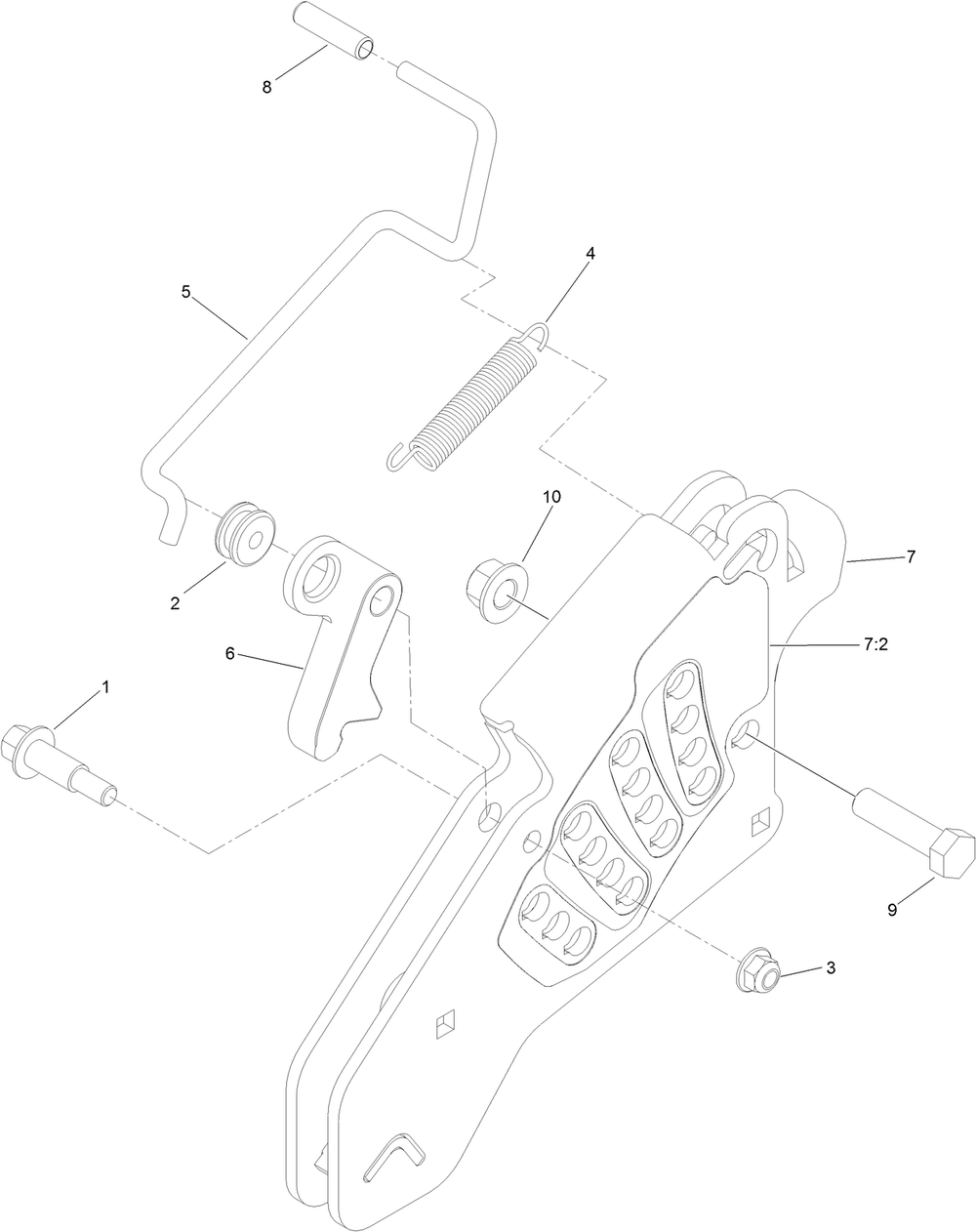 Height-Of-Cut Assembly Diagram and Parts List for 74142TE (316000001-316999999)(2016) Toro Lawn Mower