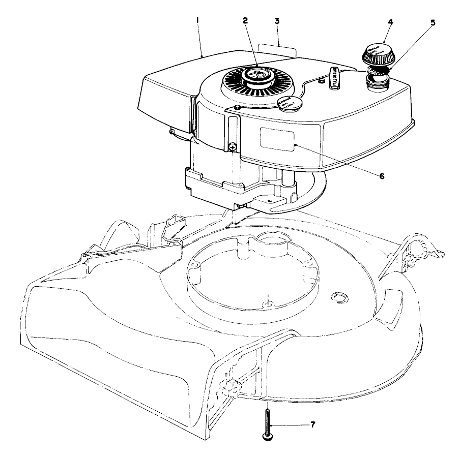 Engine Assembly Diagram and Parts List for 19400 4000001 - 4999999 Toro Lawn Mower