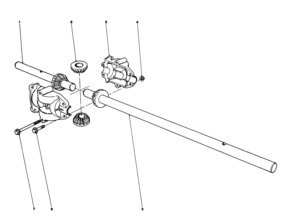 Differential Assembly Diagram and Parts List for 56006 9000001 - 9999999 Toro Lawn Tractor