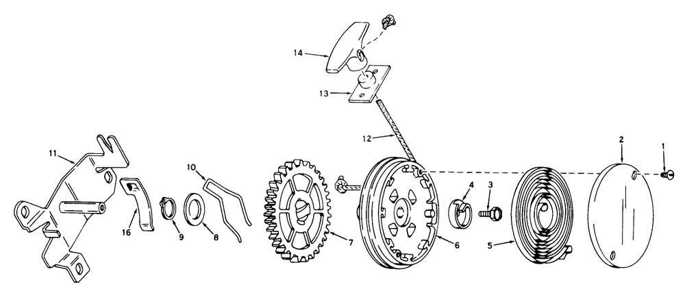 Rewind Starter No. 590450 Diagram and Parts List for 18213 8000001 - 8999999 Toro Lawn Mower