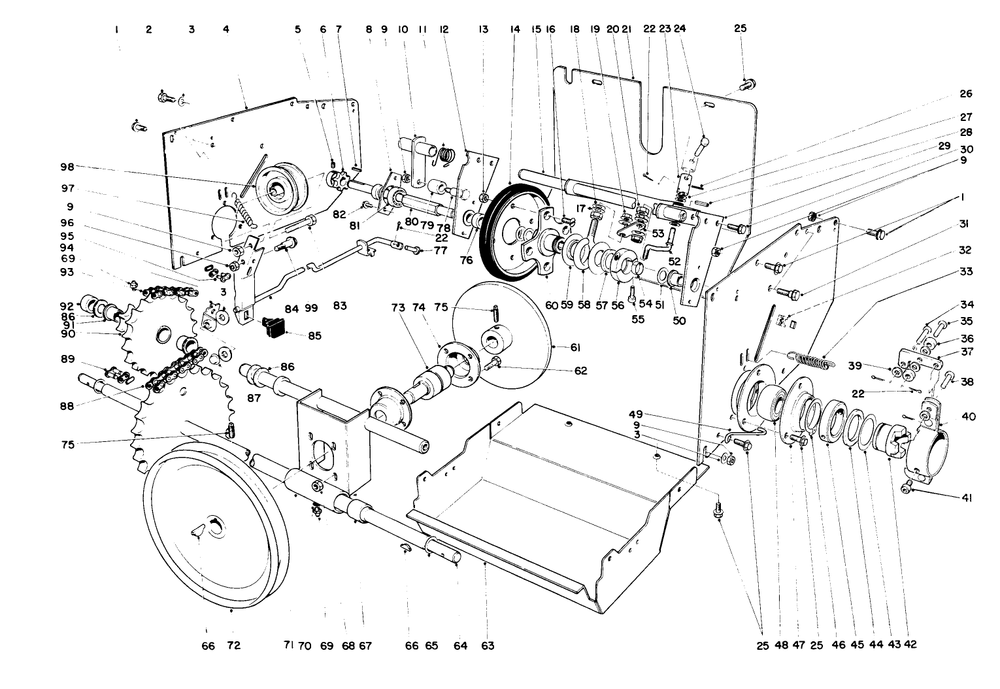 Traction Assembly Diagram and Parts List for 38150 5000001 - 5999999 Toro Snow Blower