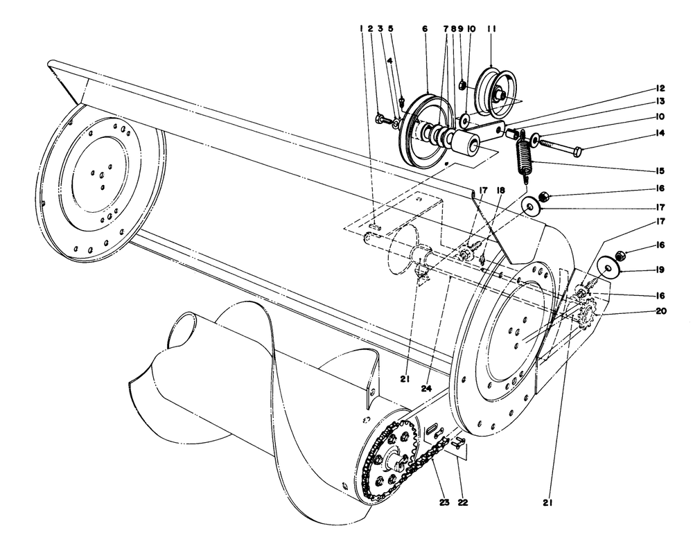 36" Snowthrower Attachment Model No. 59136 (Continued) Diagram and Parts List for 57300 1000001 - 1999999 Toro Lawn Tractor