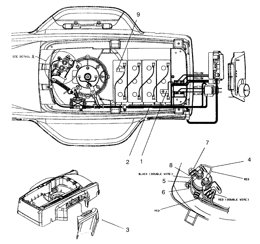 Electrical Wiring Assembly Diagram and Parts List for 20052 99000001 - 99999999 Toro Lawn Mower