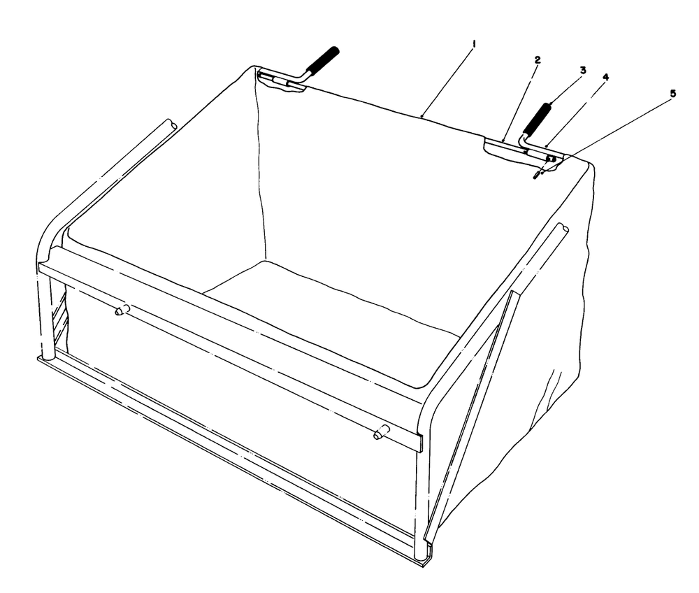 Leaf Bag Model No. 59123 (Optional) Diagram and Parts List for 56155 6000001 - 6999999 Toro Lawn Tractor