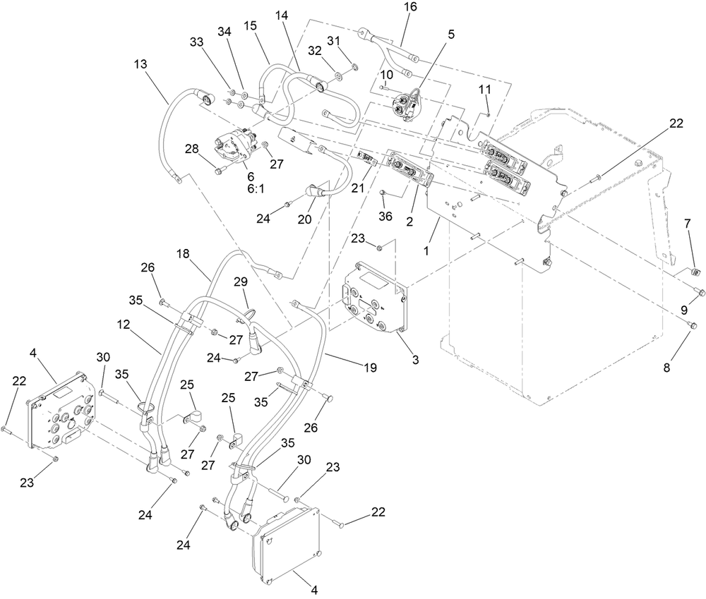Inverter Assembly Diagram and Parts List for 22219 400000000 - 999999999 Toro Lawn Tractor Accessories