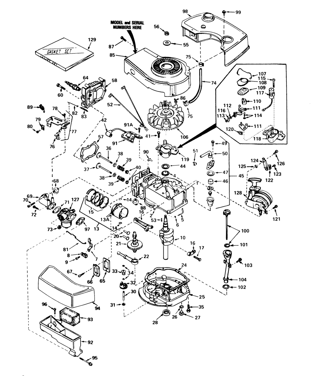 Engine Tecumseh Model No. Tnt-100-10063d Diagram and Parts List for 20710 1000001 - 1999999 Toro Lawn Mower