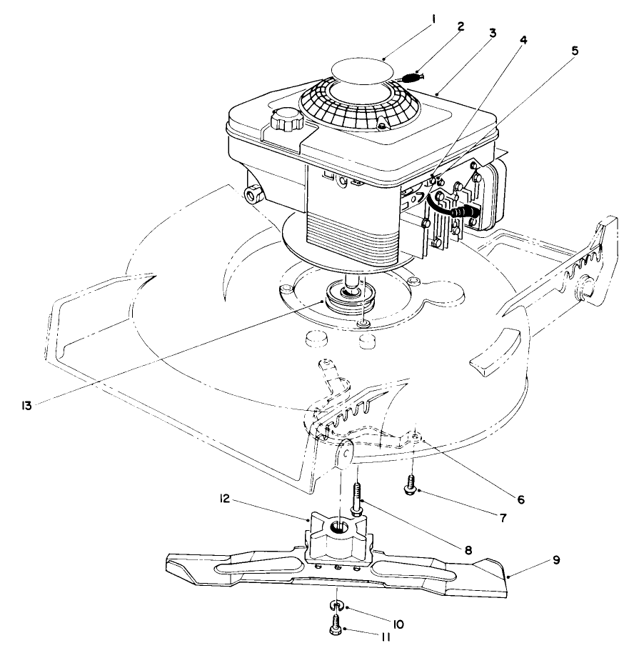 Engine Assembly Diagram and Parts List for 20668 0000001 - 0999999 Toro Lawn Mower