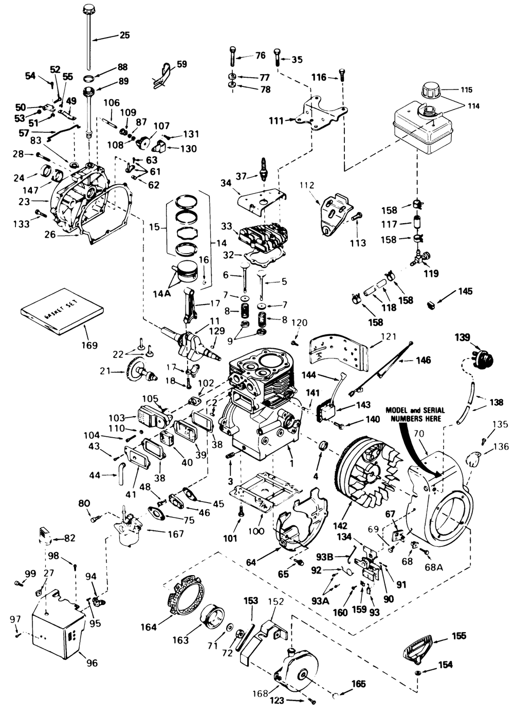 Engine Tecumseh Model No. H60-75503w Diagram and Parts List for 38065 9000001 - 9999999 Toro Snow Blower