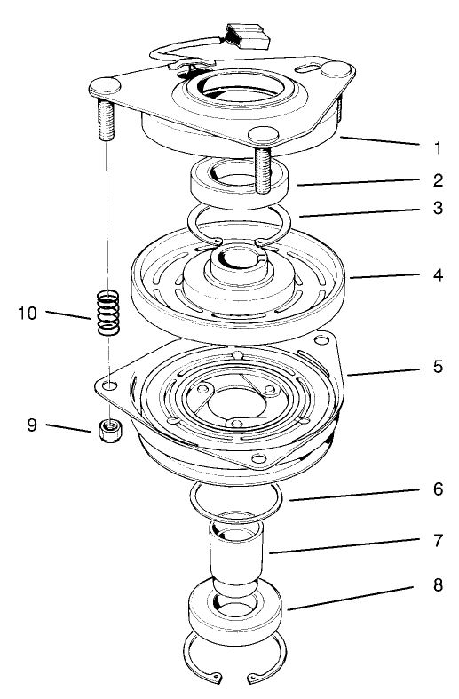 Clutch Assembly No. 54-3200 Diagram and Parts List for 30189 790001 - 799999 Toro Lawn Tractor Accessories