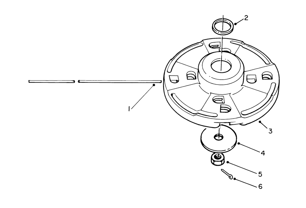 Fixed Line Head (Optional) Diagram and Parts List for 51655 0000001 - 0999999 Toro Trimmer