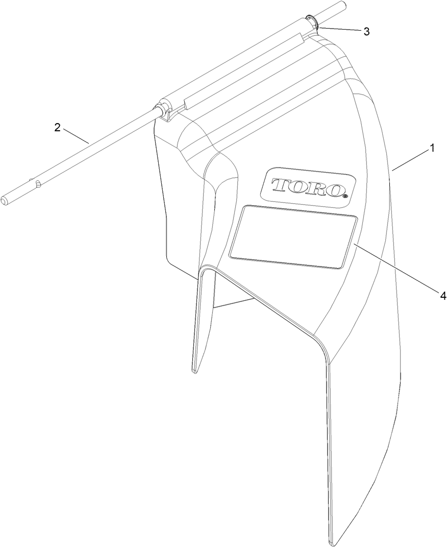 Chute Kit Assembly No. 147-8696 Diagram and Parts List for 147-8696  Toro Lawn Mower