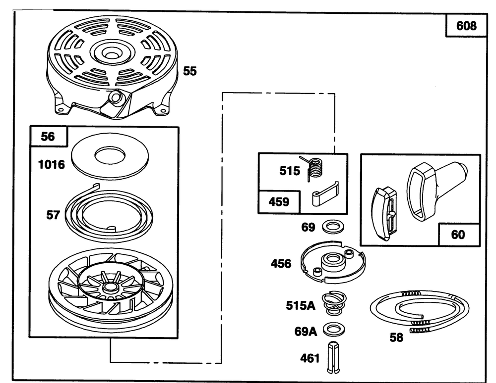 Engine Briggs & Stratton Model 122702-0182-01 Diagram and Parts List for 20902B 3900001 - 3999999 Toro Lawn Mower