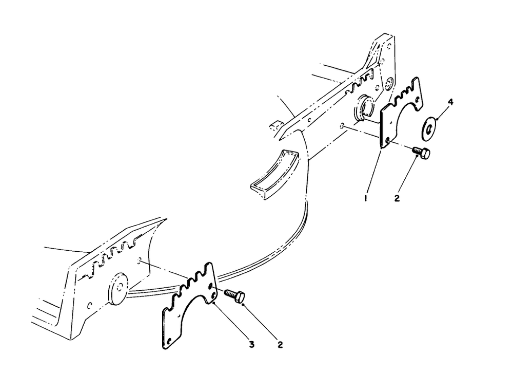 Wear Plate Model No. 49-4080 (Optional) Diagram and Parts List for 20326 2000001 - 2999999 Toro Lawn Mower