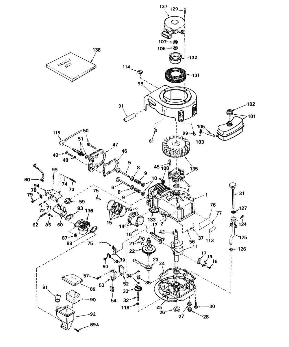 Engine Tecumseh Model Lav40-50329c Diagram and Parts List for 21900 3000001 - 3999999 Toro Lawn Mower