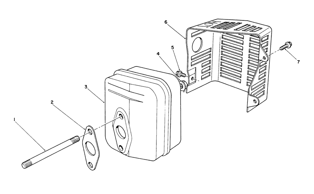 Muffler Assembly (Engine Model No. Vmk9-2) Diagram and Parts List for 26622 0003101 - 0999999 Toro Lawn Mower