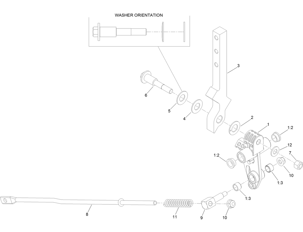 Lh And Rh Motion Control Assembly Diagram and Parts List for 74493 407146062-999999999 Toro Lawn Tractor