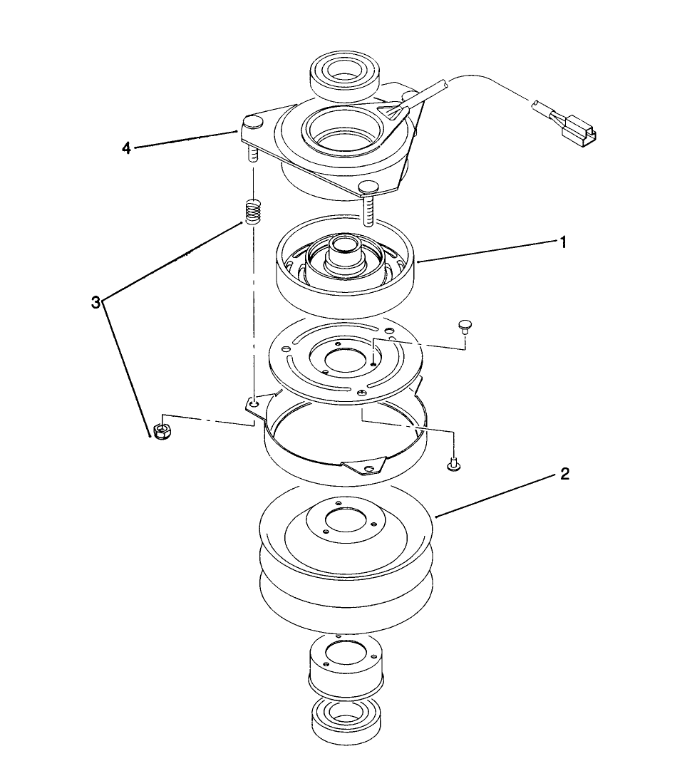 Clutch Assembly 78-6990 Diagram and Parts List for 22-14O501 1000001 - 1999999 Toro Lawn Tractor