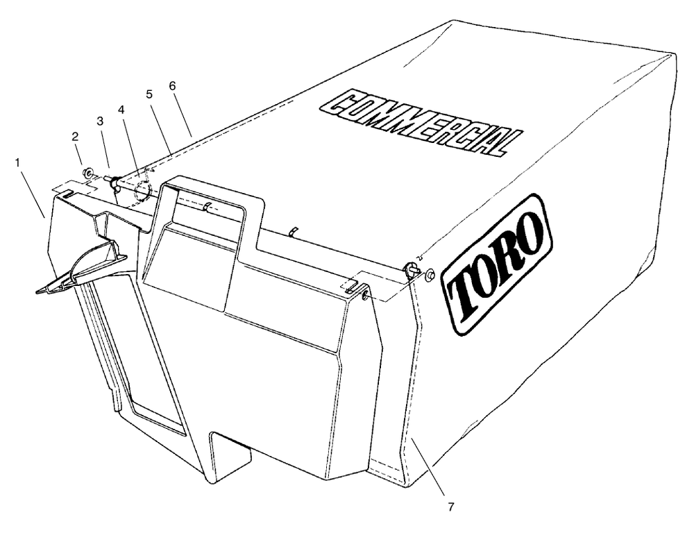 Grass Bag Assembly No. 11-5609 Diagram and Parts List for 22045 8900001 - 8999999 Toro Lawn Mower