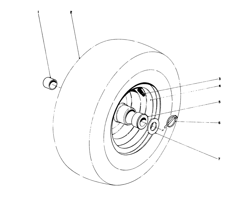 Wheel Assembly Diagram and Parts List for 38160 9000001 - 9999999 Toro Snow Blower