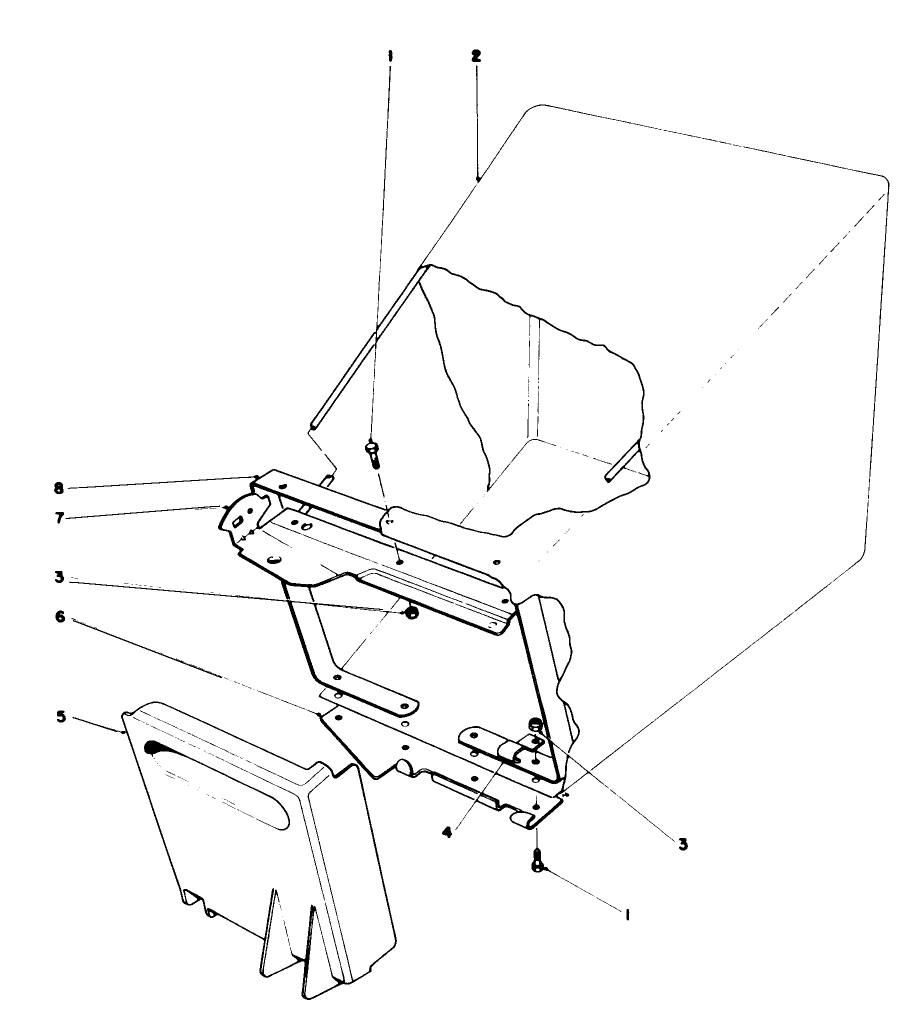 Grass Bag Assembly Diagram and Parts List for 16711 7000001 - 7999999 Toro Lawn Mower