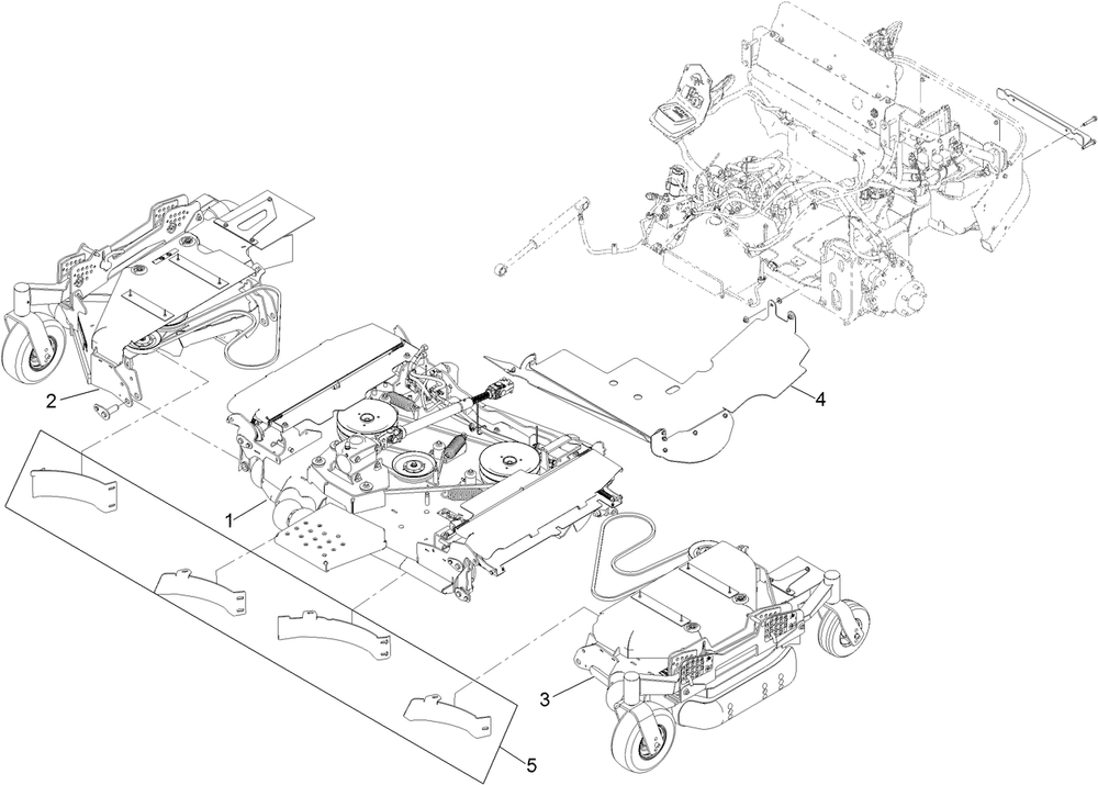 Deck, Discharge Tunnel And Mulch Kit Assembly Diagram and Parts List for 72098 413000000 - 999999999 Toro Lawn Tractor