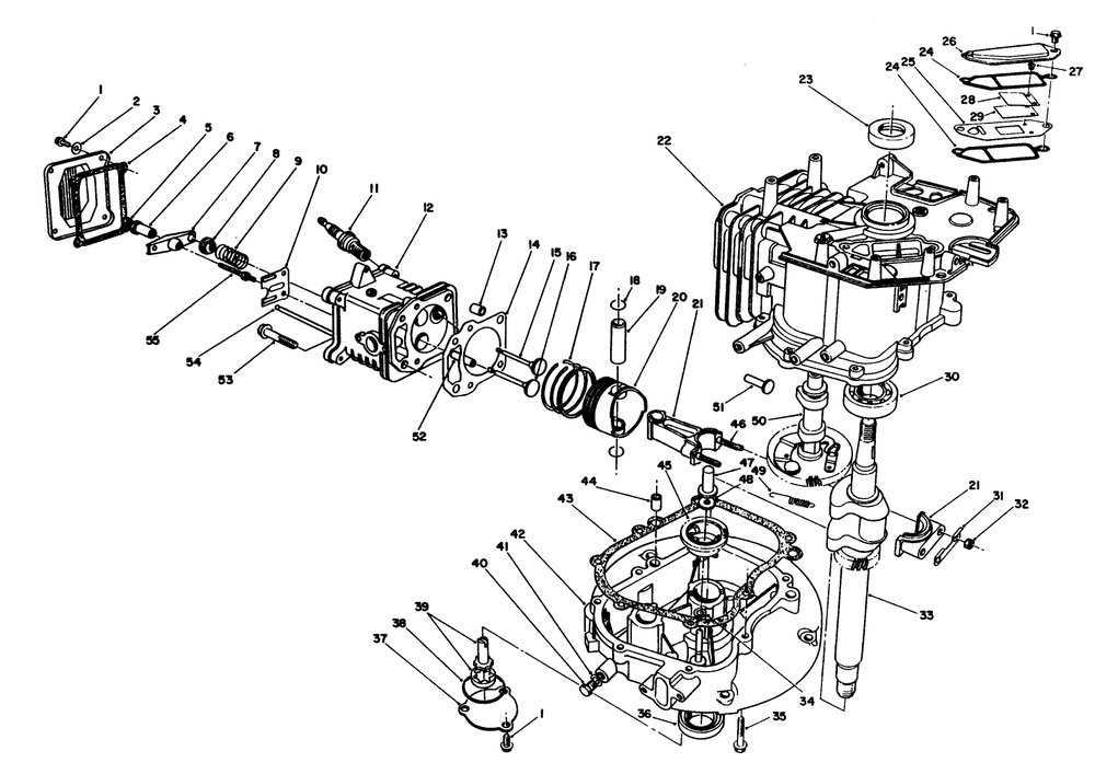 Engine Assembly (Continued)(Model No. Vmj8) Diagram and Parts List for 20622 0000001 - 0003101 Toro Lawn Mower