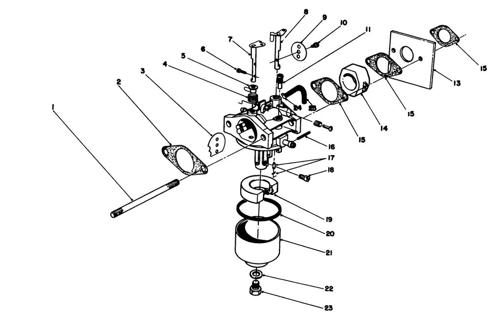 Carburetor Assembly (Engine No. 47pl0-2) Diagram and Parts List for 20106 1000001 - 1999999 Toro Lawn Mower