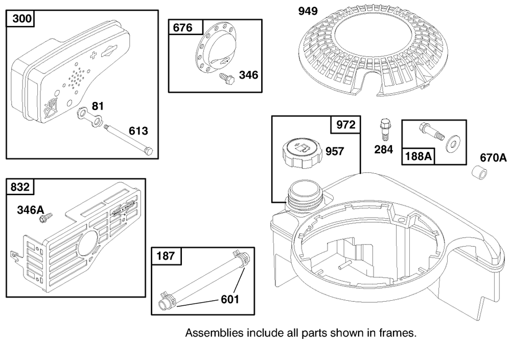 Engine Briggs & Stratton Model 12f702-1741-A1 Diagram and Parts List for 53080 890001 - 899999 Toro Leaf Blower / Vacuum