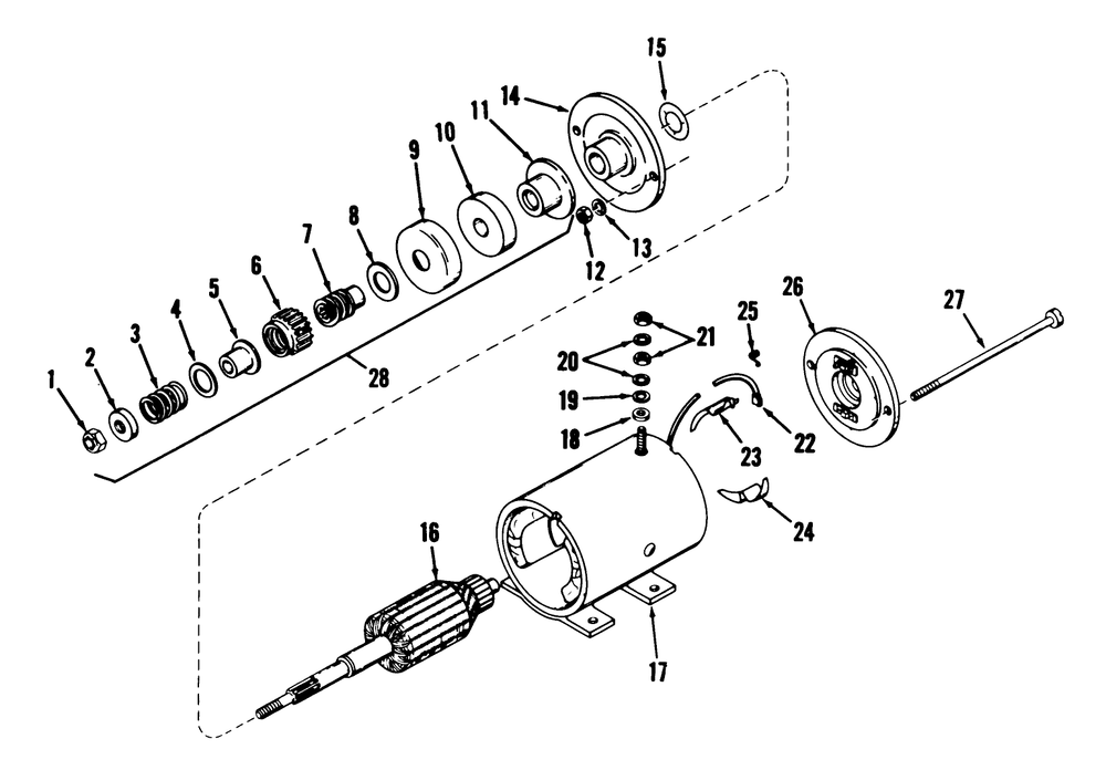 Starter Motor No. 29965 Assembly 935e Diagram and Parts List for 55050 9000001 - 9999999 Toro Lawn Tractor