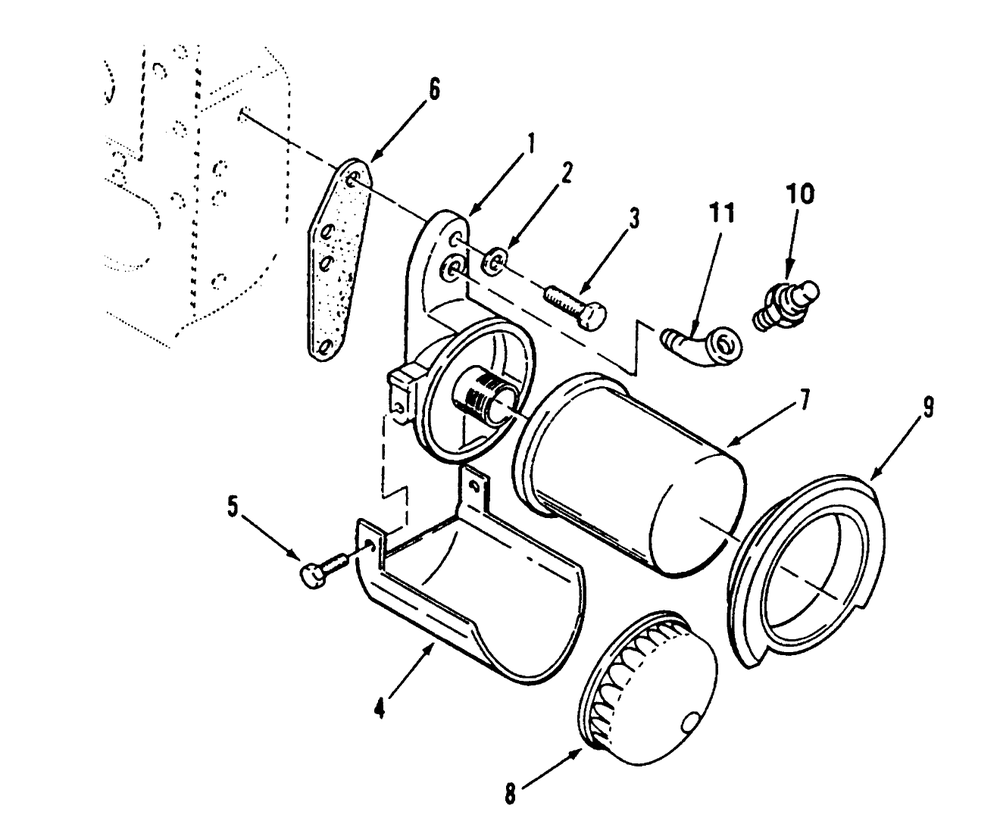 Oil Filter Diagram and Parts List for 73421 5900001 - 5901046 Toro Lawn Tractor