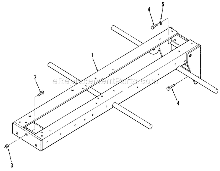 Frame Diagram and Parts List for A1-164201 1982 Toro Lawn Tractor